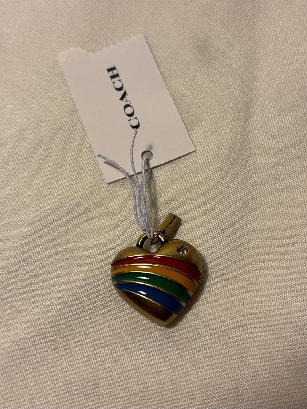 NWT Coach Rainbow Heart Shoelace Charm – Limited Edition & Sold Out!